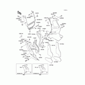 Схема узла: Нижний обтекатель (Zx1100-e2/e3) для Kawasaki ZX1100 GPZ1100