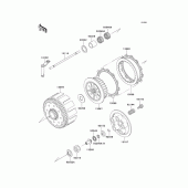 Схема узла: Сцепление для Kawasaki KX250/ KX252 KX250