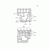 Схема вузла: Болти картера двигуна для Kawasaki ZR250 Balius-II
