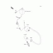 Схема узла: Система зажигания для Kawasaki KX500
