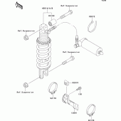 Схема узла: Амортизатор(ы) для Kawasaki ZX600 Ninja ZX-6R