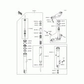 Схема вузла: Вилка передньої осі для Kawasaki EX250 Ninja 250