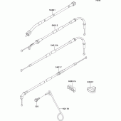 Схема вузла: Троси для Kawasaki ZX750 Ninja ZX-7R