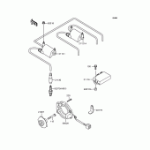 Схема узла: Катушка зажигания для Kawasaki ZR400 Zephyr X