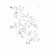 Схема вузла: Вихлопна система для Kawasaki VN800 Vulcan 800 Drifter