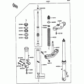 Схема узла: Вилка передней оси для Kawasaki ZX750 ZXR750