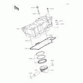 Схема вузла: Циліндр & Поршень для Kawasaki EX400 Ninja 400R