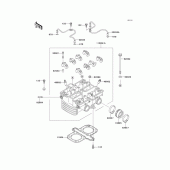 Схема узла: Головка цилиндра для Kawasaki EN500 Vulcan 500
