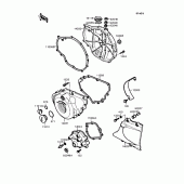 Схема узла: Крышка двигателя для Kawasaki EX400 GPZ400S