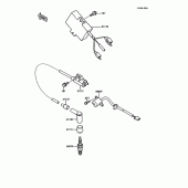 Схема вузла: Система запалювання для Kawasaki KMX125