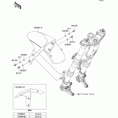 Схема узла: Переднее крыло для Kawasaki ZX1000 Ninja 1000 ABS