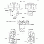 Схема вузла: Болти картера двигуна для Kawasaki ZR550 Zephyr