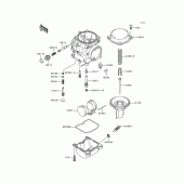 Схема вузла: Комплектуючі карбюратора для Kawasaki EX250 Ninja 250