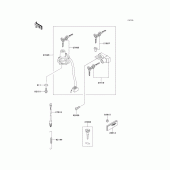 Схема узла: Замок зажигания для Kawasaki KL650 KLR650