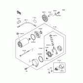 Схема вузла: Стартер електричний & Привід стартера для Kawasaki ZR1100 Zephyr 1100RS