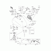 Схема узла: Топливный бак(1/3)(r1) для Kawasaki VN1500 VN1500 Drifter