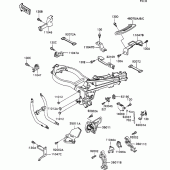 Схема вузла: Батарейний відсік для Kawasaki ZX1100 ZZ-R1100