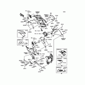 Схема узла: Нижний обтекатель для Kawasaki ZX636 Ninja ZX-6R ABS KRT Edition