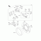 Схема узла: Задний тормоз для Kawasaki KLX650 KLX650 Motard