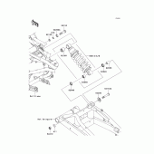 Схема узла: Подвеска/задний амортизатор для Kawasaki EX650 Ninja 650