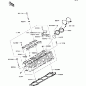 Схема вузла: Головка циліндра для Kawasaki ZX1400 ZZR1400 ABS