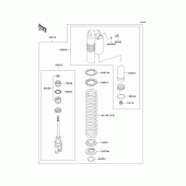 Схема вузла: Амортизатор для Kawasaki KX125