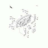 Схема вузла: Headlight(s) для Kawasaki ZX750 Ninja ZX-7R