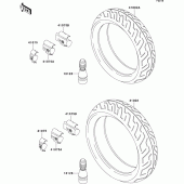 Схема узла: Шины для Kawasaki ZX400 ZXR400