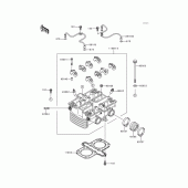 Схема узла: Головка цилиндра для Kawasaki KLE500