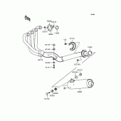 Схема вузла: Вихлопна система для Kawasaki ZR1200 ZRX1200R
