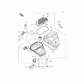 Схема узла: Воздушный фильтр для Kawasaki EX400 Ninja 400R