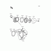 Схема узла: Воздушный фильтр для Kawasaki KX125