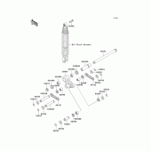 Схема вузла: Задня підвіска для Kawasaki KL250 KLR250
