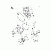 Схема вузла: Engine cover(s) для Kawasaki EX500 GPZ500S