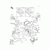 Схема узла: Cowling(1/3)(zx600-e1) для Kawasaki ZX600 Ninja ZX-6