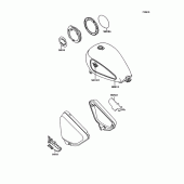 Схема вузла: Decals(red/gray) для Kawasaki VN750 Vulcan 750