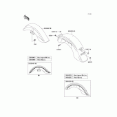 Схема узла: Fenders(1/2) для Kawasaki VN1500 Vulcan 1500 Classic