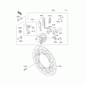 Схема вузла: Переднє гальмо для Kawasaki ER500 ER-5