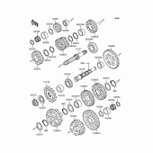 Схема узла: Трансмиссия для Kawasaki ZX400 ZZR400