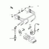 Схема узла: Катушка зажигания для Kawasaki ZX400 ZXR400