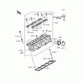 Схема вузла: Головка циліндра для Kawasaki ZR750 Z750