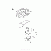 Схема вузла: Циліндр & Поршень для Kawasaki KLX140 KLX140L