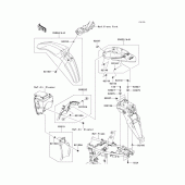 Схема узла: Крыло для Kawasaki KLX250 KLX250S