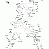 Схема вузла: Brake piping для Kawasaki VN1700 Vulcan 1700 Voyager Custom ABS