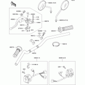 Схема узла: Руль (1/2) для Kawasaki EL250 Eliminator 250