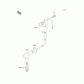 Схема вузла: Система запалювання для Kawasaki KX100