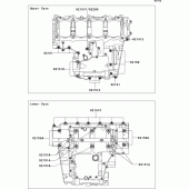 Схема узла: Болты картера двигателя для Kawasaki ZX1200 Ninja ZX-12R