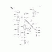 Схема вузла: Задній гальмівний циліндр Kawasaki KL650 KLR650