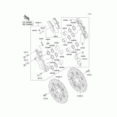 Схема узла: Передний тормоз для Kawasaki ZX600 Ninja ZX-6