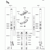 Схема вузла: Вилка передньої осі для Kawasaki ZR750 Z750 ABS